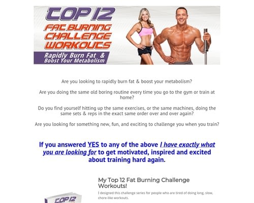 Top 12 Fat Burning Challenge Workouts