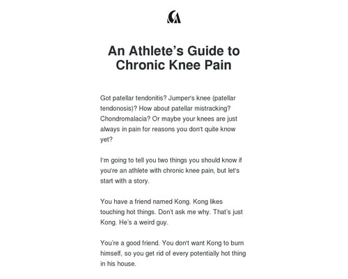 An Athlete's Guide To Chronic Knee Pain