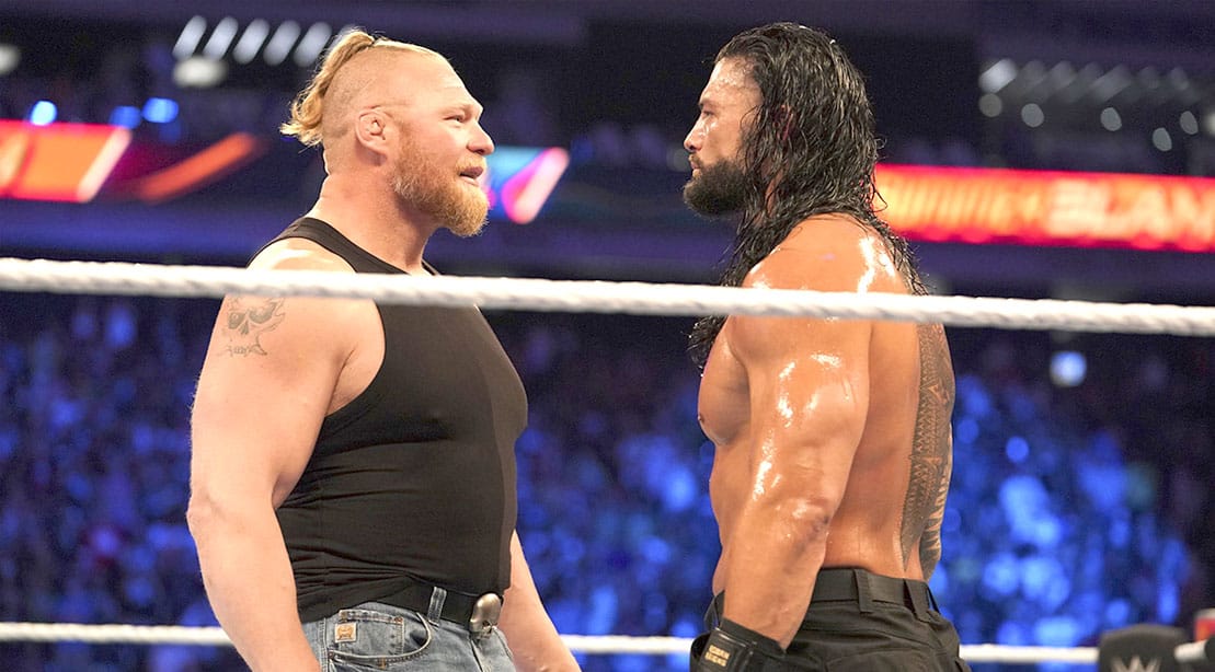 WWE’s Tribal Chief Roman Reigns Clash With Lesnar
