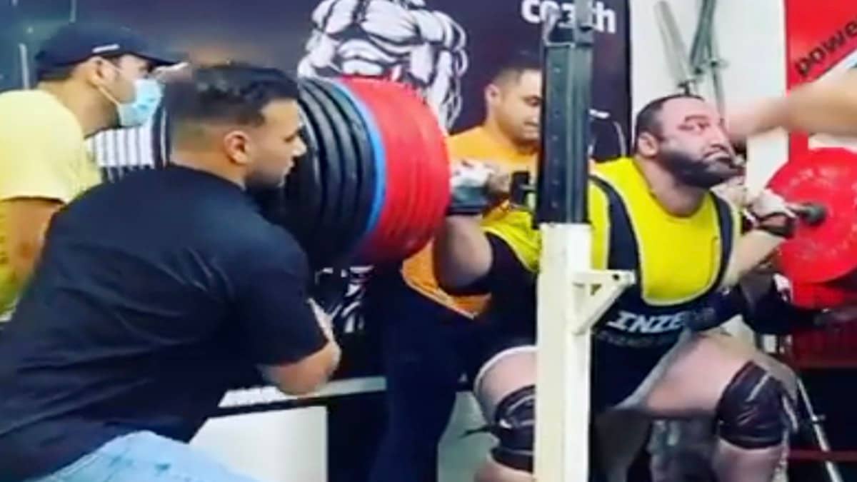 Powerlifter Shahram Saki Squats 510 Kilograms, More Than the Raw W/Wraps All-Time World Record, in Training