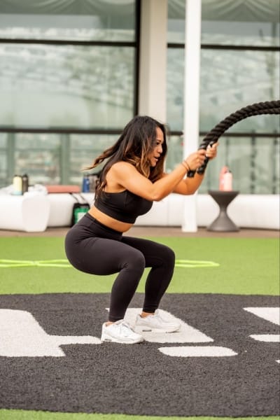 woman working out at fit atheltic club