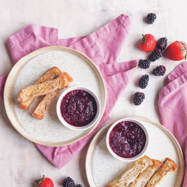 French Toast Fingers with Quick Berry Syrup