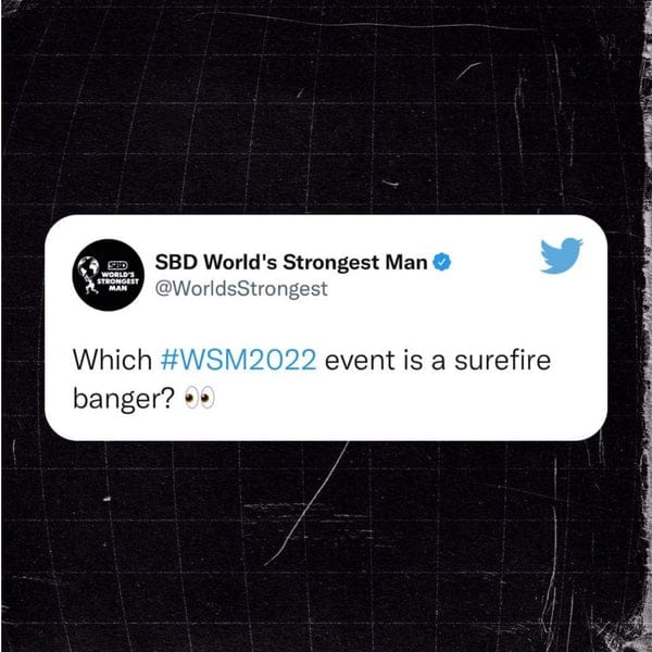 2022 World's Strongest Man Events Announced