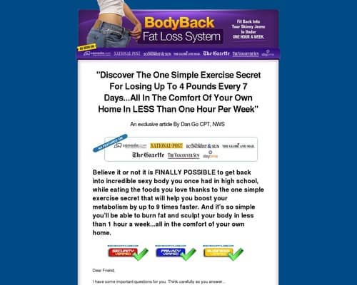 The Complete BodyBack Fat Loss System
